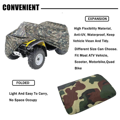 Waterproof Motorcycle Cover Case Quad Bike ATV Vehicle Beach