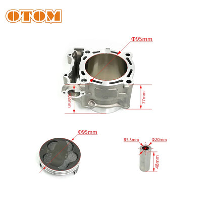 OTOM Motocross Cylinder Kit 95mm Big Bore Cylinder Piston Gasket Top