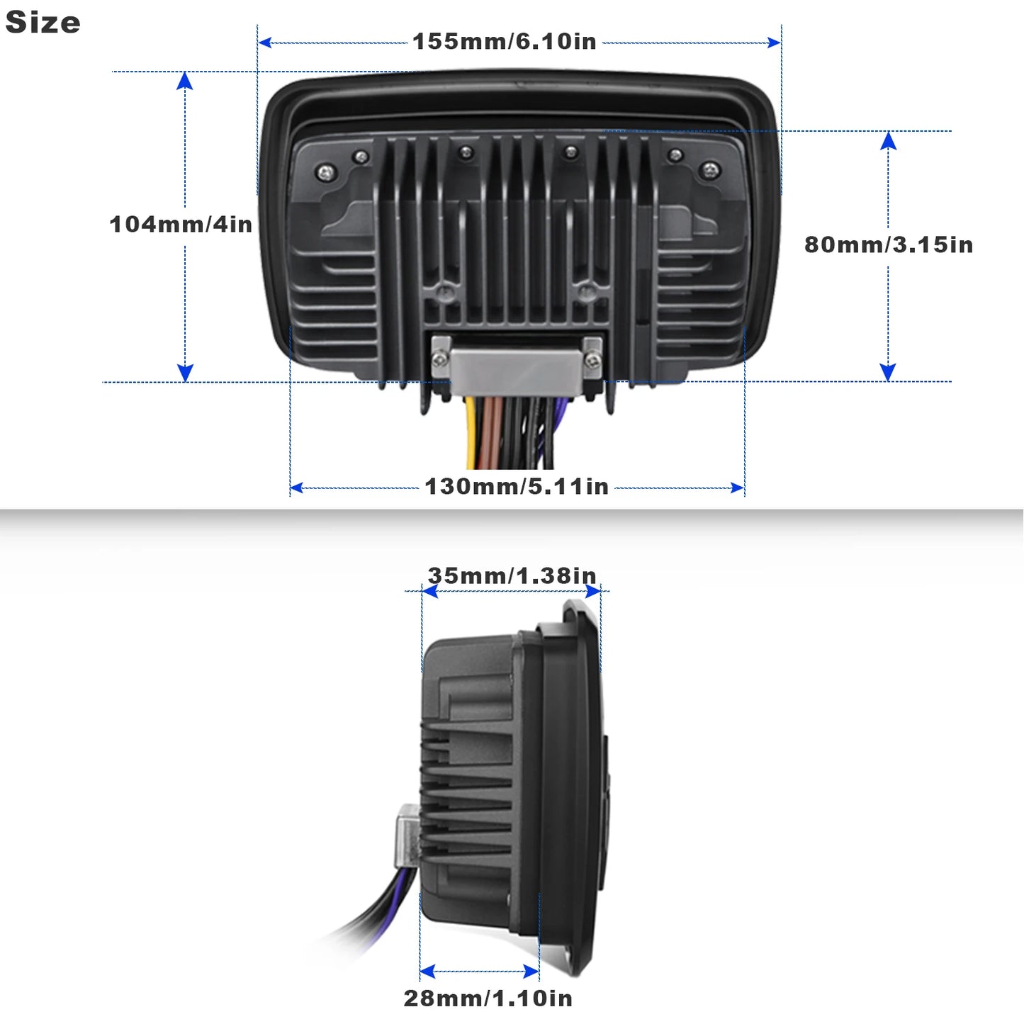 GUZARE Marine Radio Waterproof Stereo Bluetooth Audio FM Receiver MP3