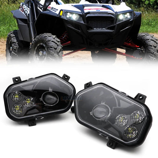 ATV Accessories For Polaris ATV LED Headlight Left Right For 2012-2013