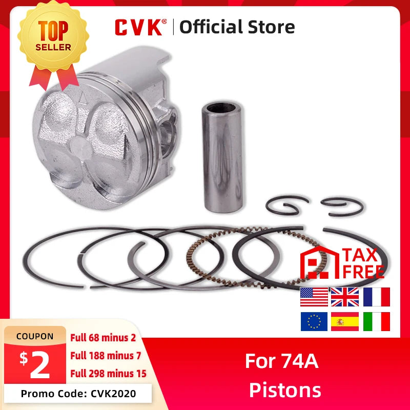 CVK Engine Cylinder Part Piston and Piston Rings Kits For SUZUKI