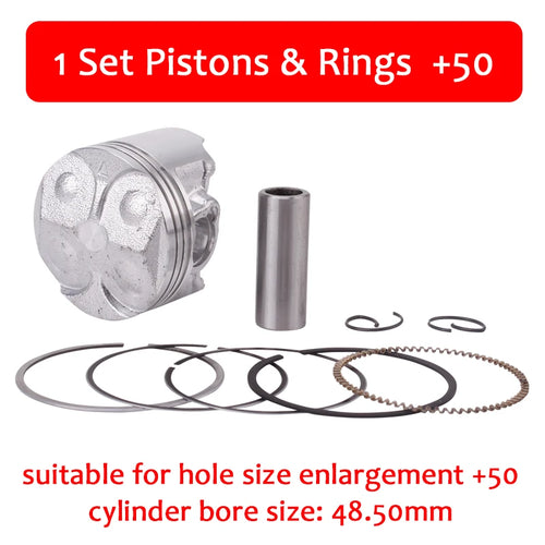 Engine Parts Pistons Rings Set 48MM STD Standard +25 +50 +75 Cylinder