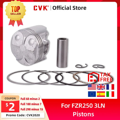 CVK Engine Parts Pistons Rings 48MM STD Standard +25 +50 +75 Cylinder