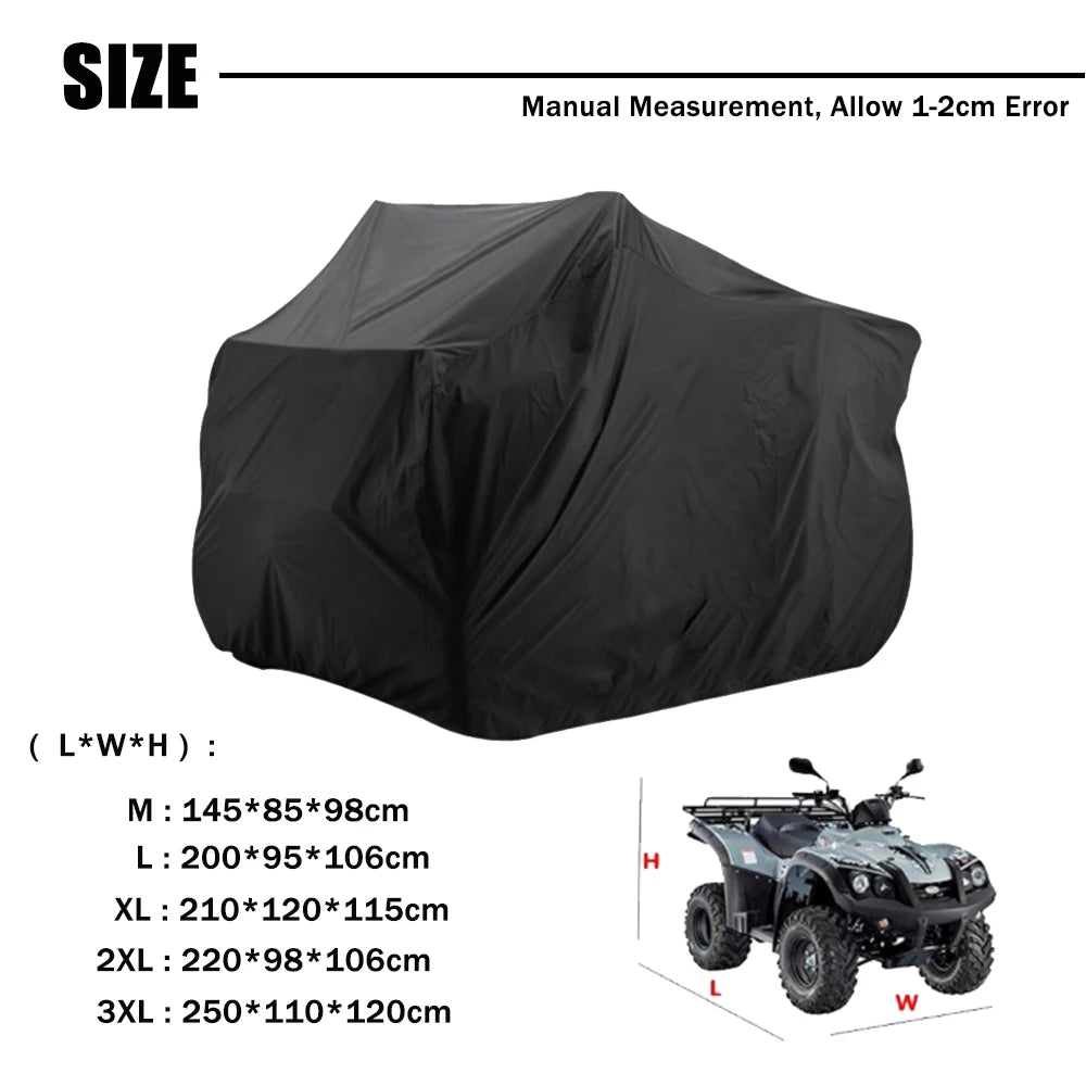 Waterproof Motorcycle Cover Case Quad Bike ATV Vehicle Beach