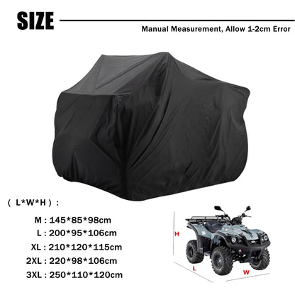 Waterproof Motorcycle Cover Case Quad Bike ATV Vehicle Beach