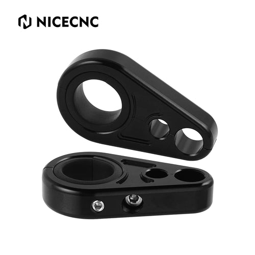 NICECNC 2PCS CNC ATV Aluminum A-Arm Brake Line Clamps For Polaris