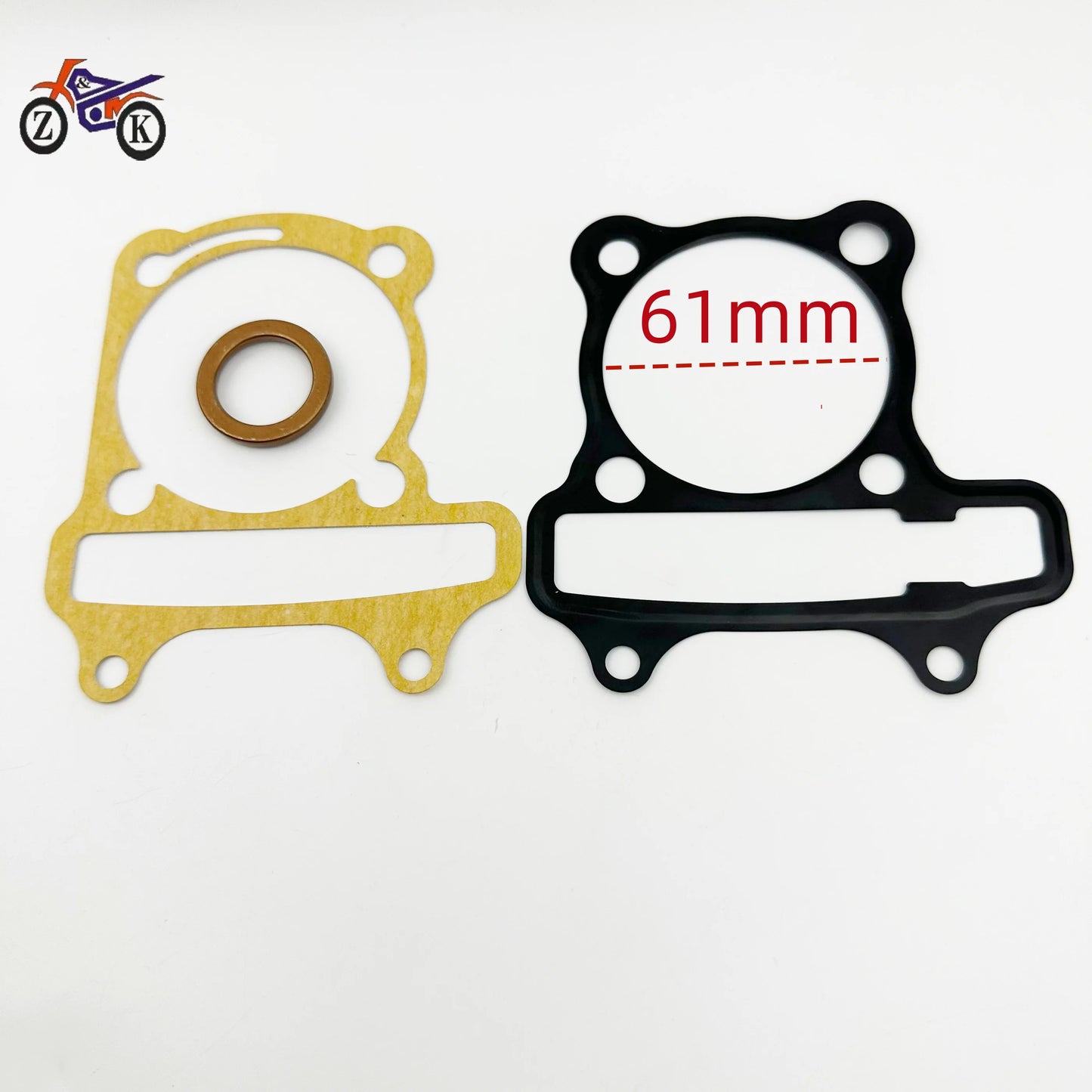 Motorbike cylinder kit piston ring assembly upper and lower gasket