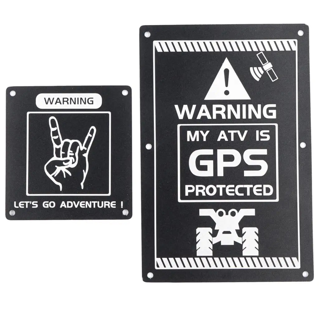 ATV 4PCS Fender Warning Tag Plates Badges Decals Stickers For Yamaha