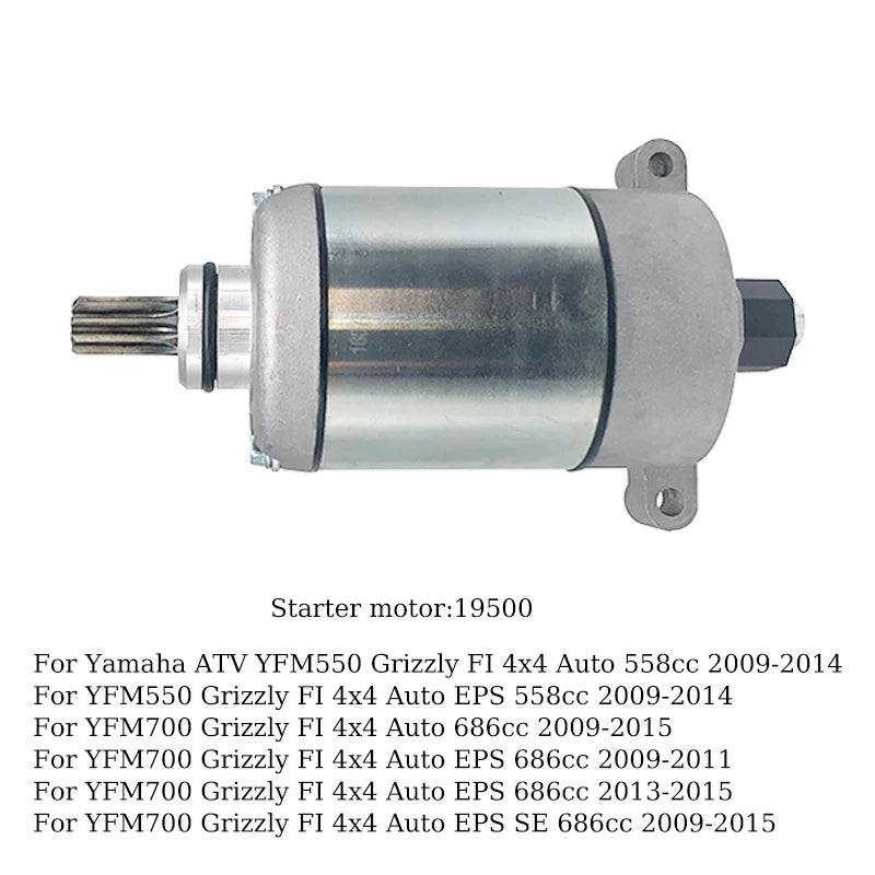 Starter Motor ATV  For Yamaha Grizzly 550 700 Kodiak 700 Replace For