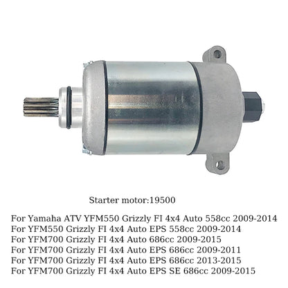 Starter Motor ATV  For Yamaha Grizzly 550 700 Kodiak 700 Replace For