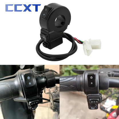 Motorcycle 3 In1 Switch Headlights Turn Signal Horn ON/OFF Button For