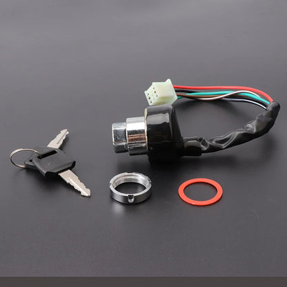 Car Motorcycle Ignition Switch 3 Position 6 Wire With 2 Keys for