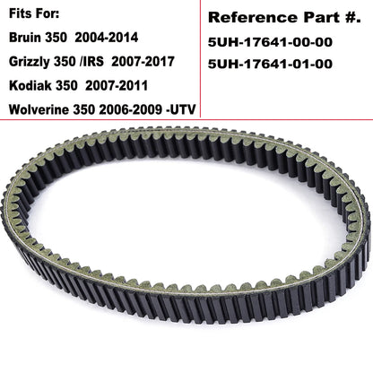 ATV Drive Belt CVT Clutch V-Belt For Yamaha Bruin 350 Grizzly 350 /IRS