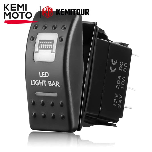 KEMiMOTO Rocker Switch Illuminated LED WINCH Rear Front lights for Can