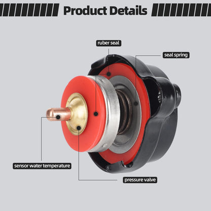 Motorcycle High Pressure Radiator Cap 0.9~1.8 Bar With Temperature