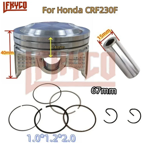 Motorcycle 67mm Engine Cylinder 235CC Piston Gasket Kit Motor for