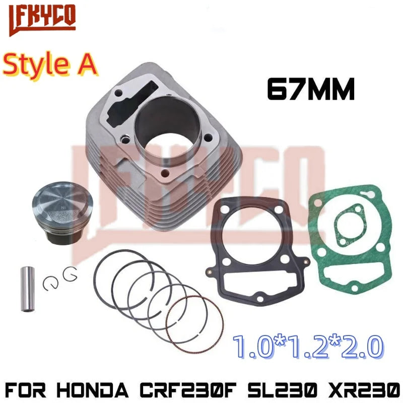 Motorcycle 67mm Engine Cylinder 235CC Piston Gasket Kit Motor for