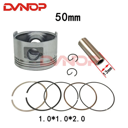 50mm GY6 100cc Chinese Scooter Engine 50mm Big Bore Piston and ring