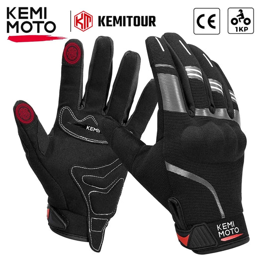 KEMIMOTO Summer Motocross Gloves CE 1KP ATV UTV Moto Gloves For Can-Am