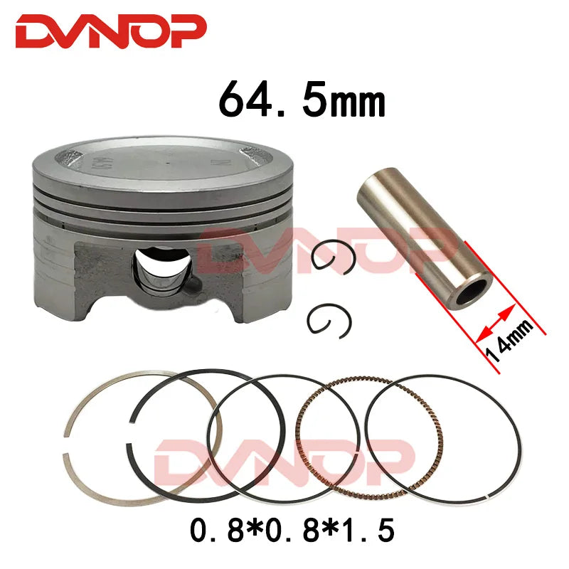 64.5mm Motorcycle Piston Ring Kit Big Bore For Honda XR150 CBF150