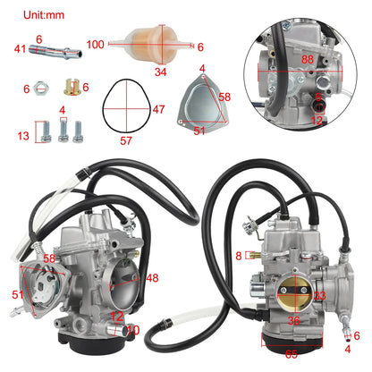 PD33J Carburetor ATV for Yamaha Grizzly 350 400 450 Big Bear 400