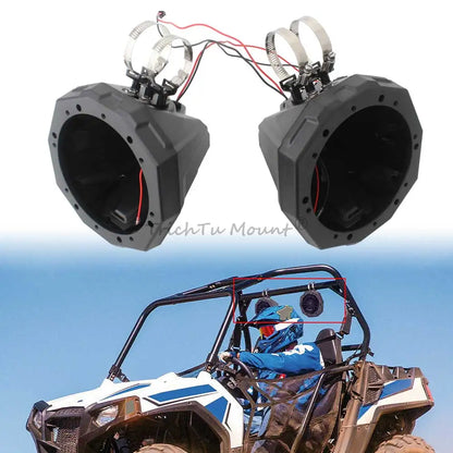 6.5-Inch UTV ATV Speaker Housing Accessories Universal For 1.5-2.0Inch