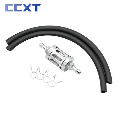 8mm 0.31" Motorcycle CNC Aluminum Glass Gas Fuel Gasoline Fuel Hose