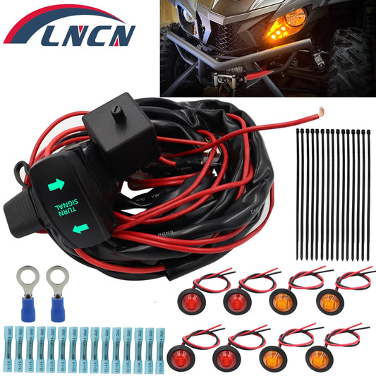 UTV Turn Signal Kit ATV Street Legal Kit with Turn Signal Rocker