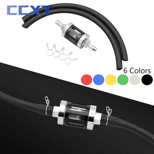 8mm 0.31" Motorcycle CNC Aluminum Glass Gas Fuel Gasoline Fuel Hose