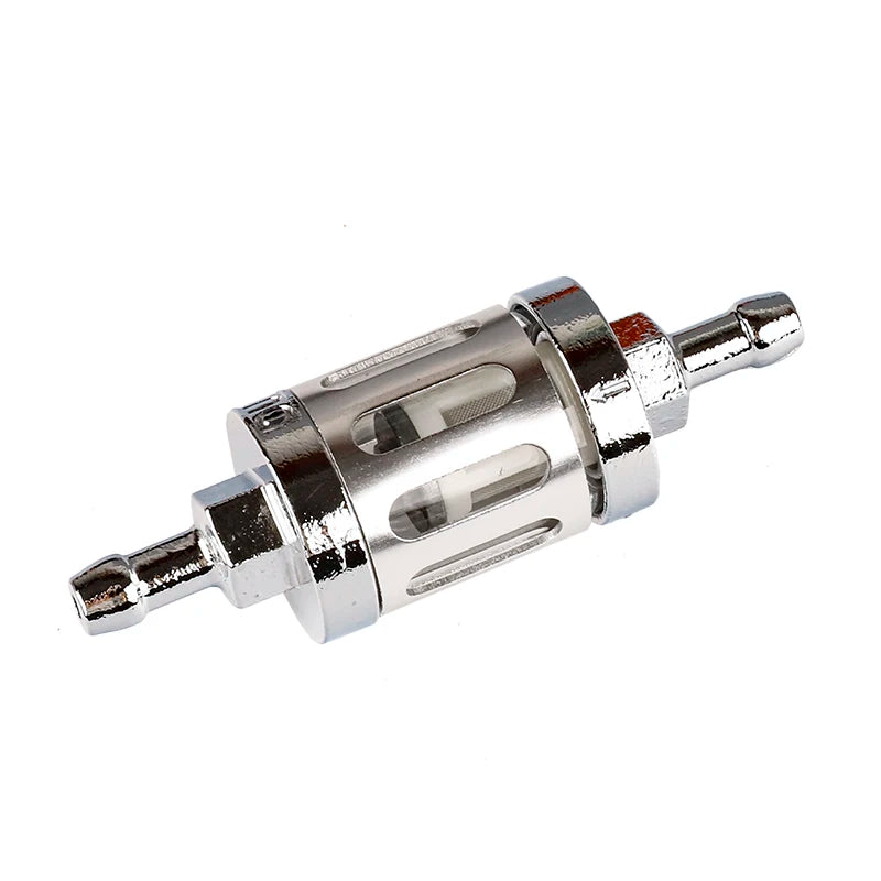 8mm/0.31" CNC Glass Motorcycle Gas Fuel Gasoline Oil Filter For ATV