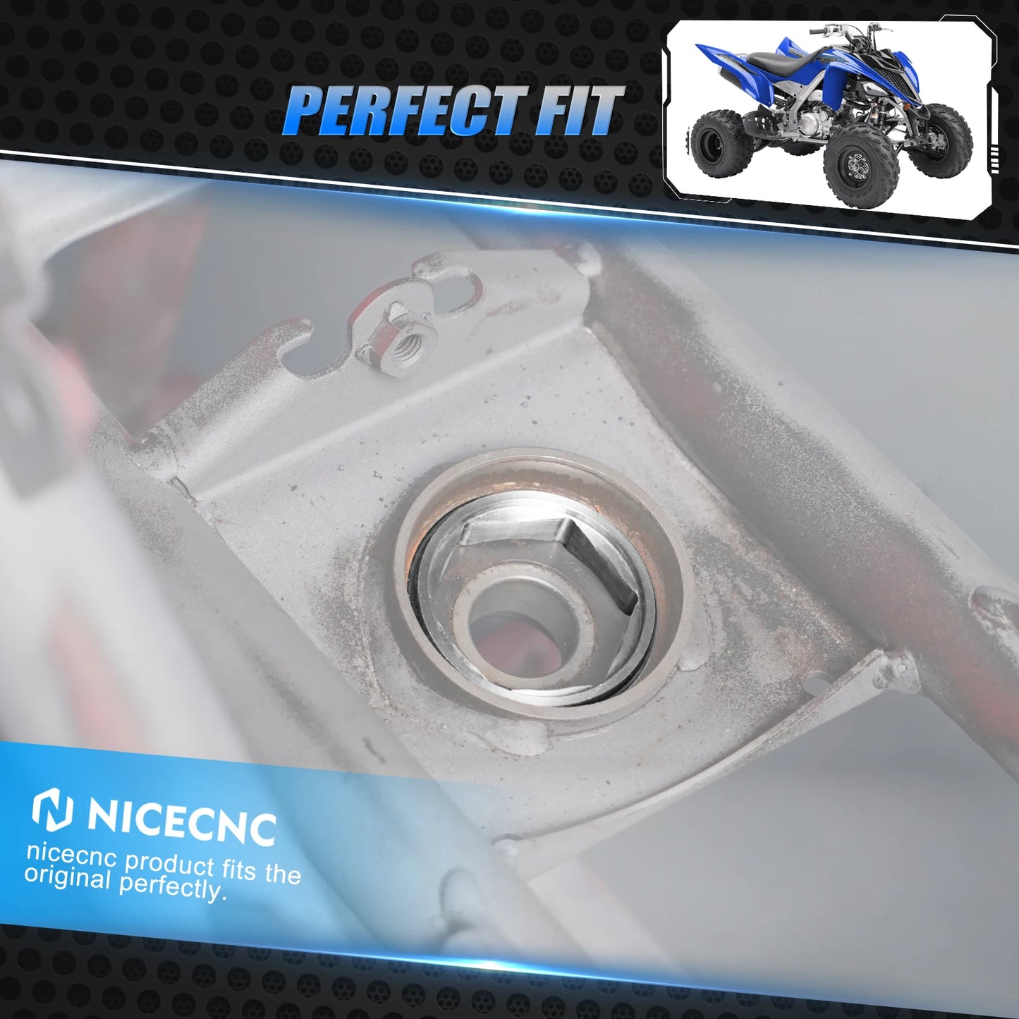 NICECNC ATV Steering Stem Bearing Holder Nut For Yamaha Raptor 700