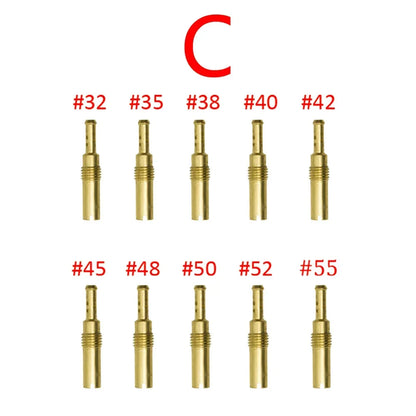 Pack of 10pcs Carburetor Main Jet Kit with Slow Pilot Jet Set