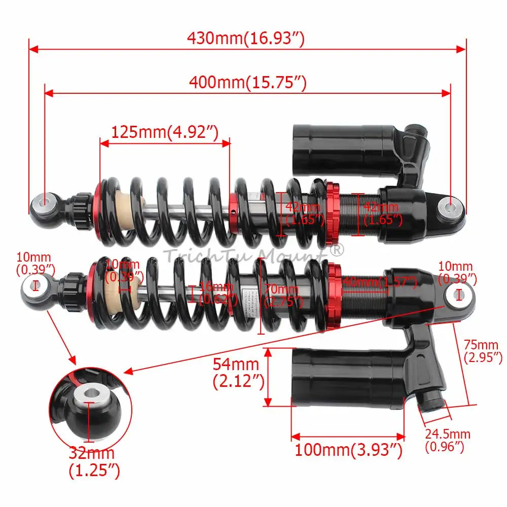 For Honda Sportrax TRX400EX 1999-2008 Yamaha YFZ 450 2006-12 Nitro