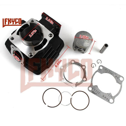 Motorcycle 66mm Engine Cylinder 175CC Piston Top End Gasket Ring Kit