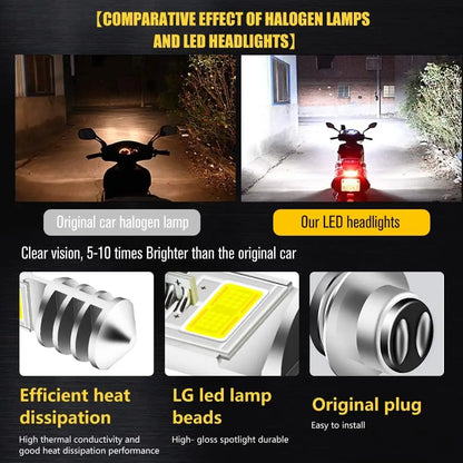 2pcs H6M P15D LED Headlight Bulbs 4KB-84314-01-00 Bulb For Yamaha