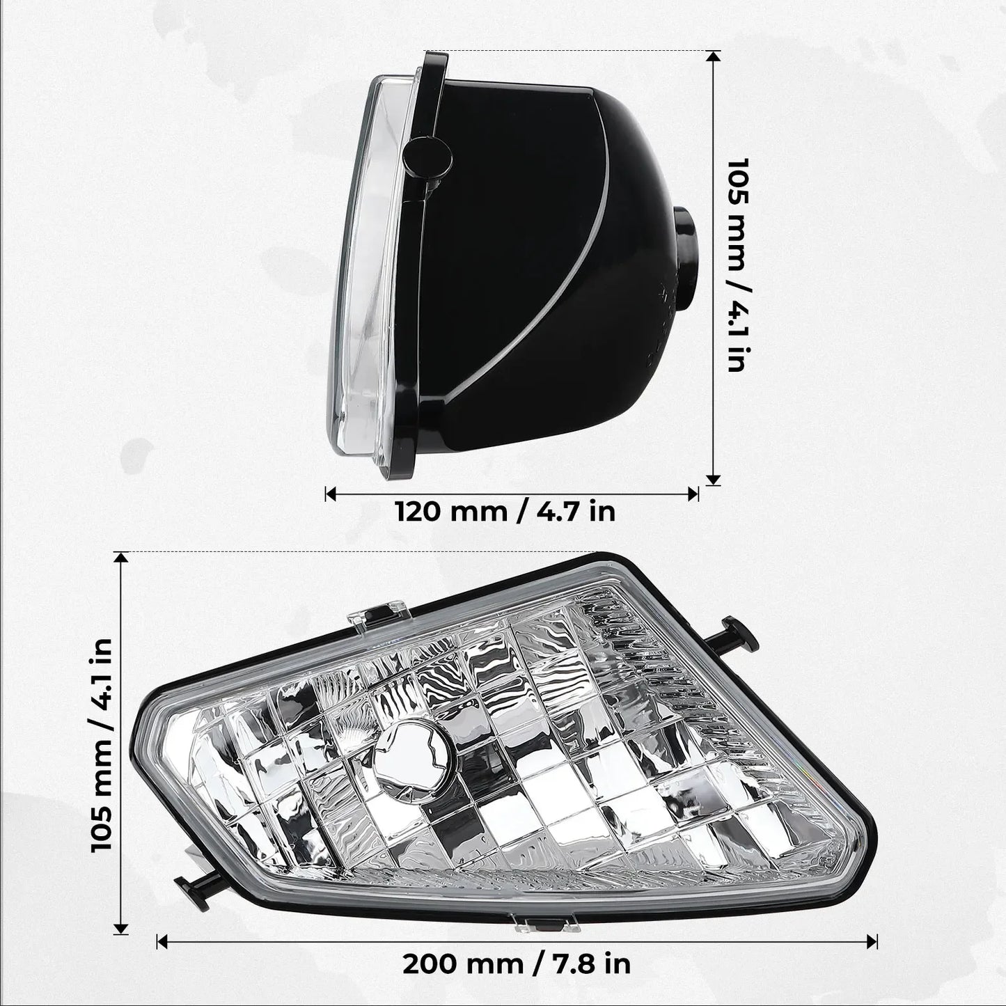 KEMIMOTO ATV Left Right Headlights Assembly Cover Compatible with