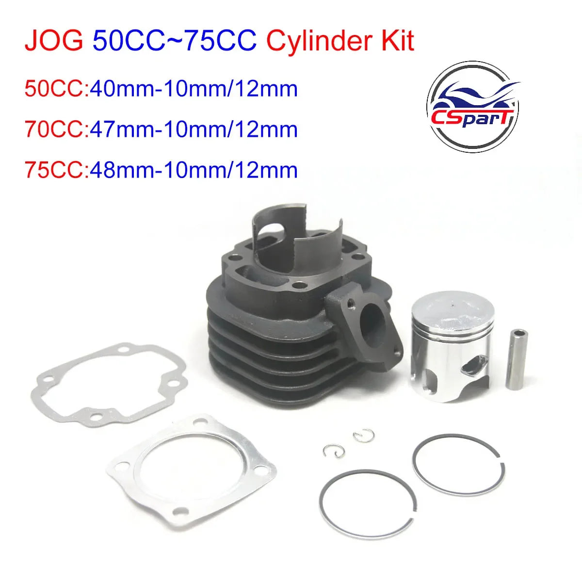 40mm 47mm 48mm 10mm Cylinder Big Bore Kit JOG 50 50CC 70CC 75CC 80CC