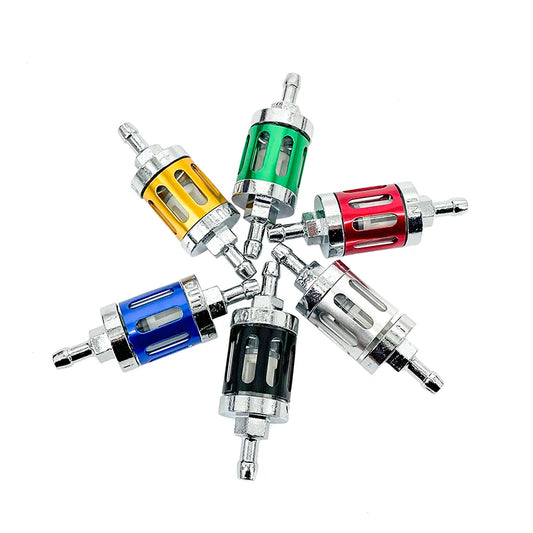 8mm/0.31" CNC Glass Motorcycle Gas Fuel Gasoline Oil Filter For ATV