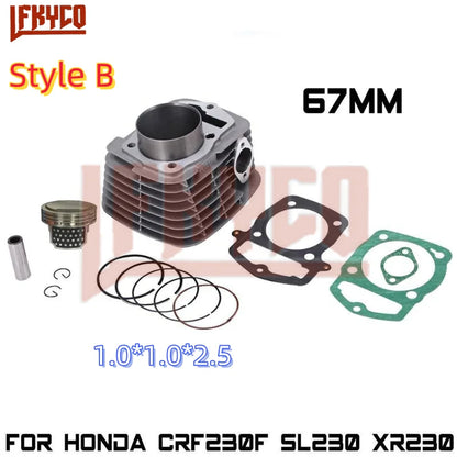 Motorcycle 67mm Engine Cylinder 235CC Piston Gasket Kit Motor for