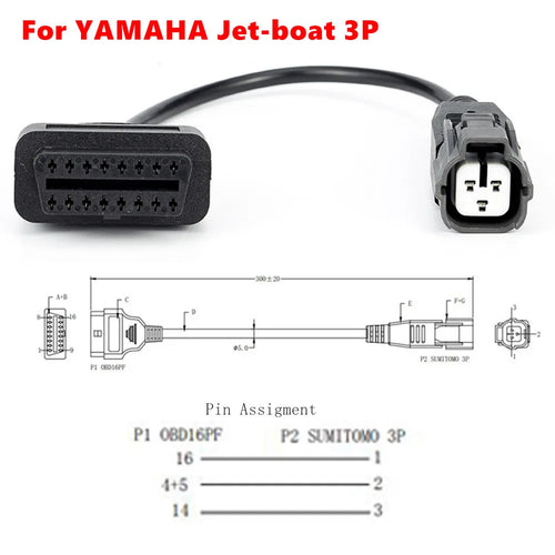 OBD2 Motorcycle Diagnostic Cable For Polaris 8Pin ATV For Bombardier