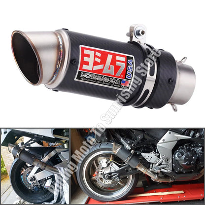 51mm 60mm 63mm Carbon Fiber Yoshimura Motorcycle Exhaust Muffler