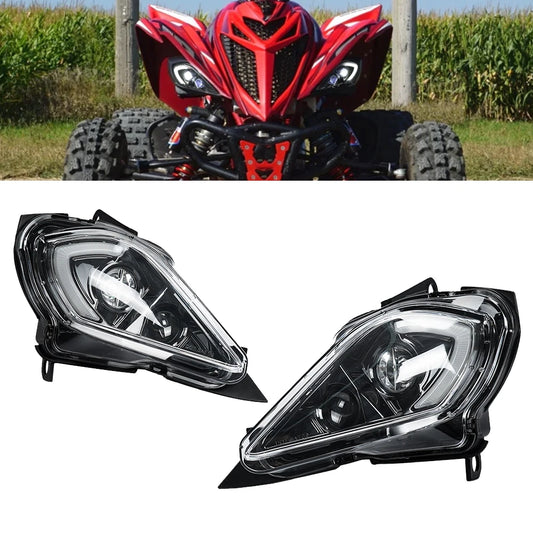 KEMIMOTO ATV Headlights for Yamaha Raptor 700 700R 350 250 YFZ 450R