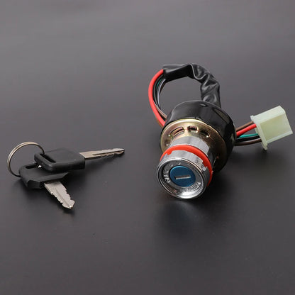 Car Motorcycle Ignition Switch 3 Position 6 Wire With 2 Keys for