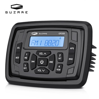 GUZARE Marine Radio Waterproof Stereo Bluetooth Audio FM Receiver MP3