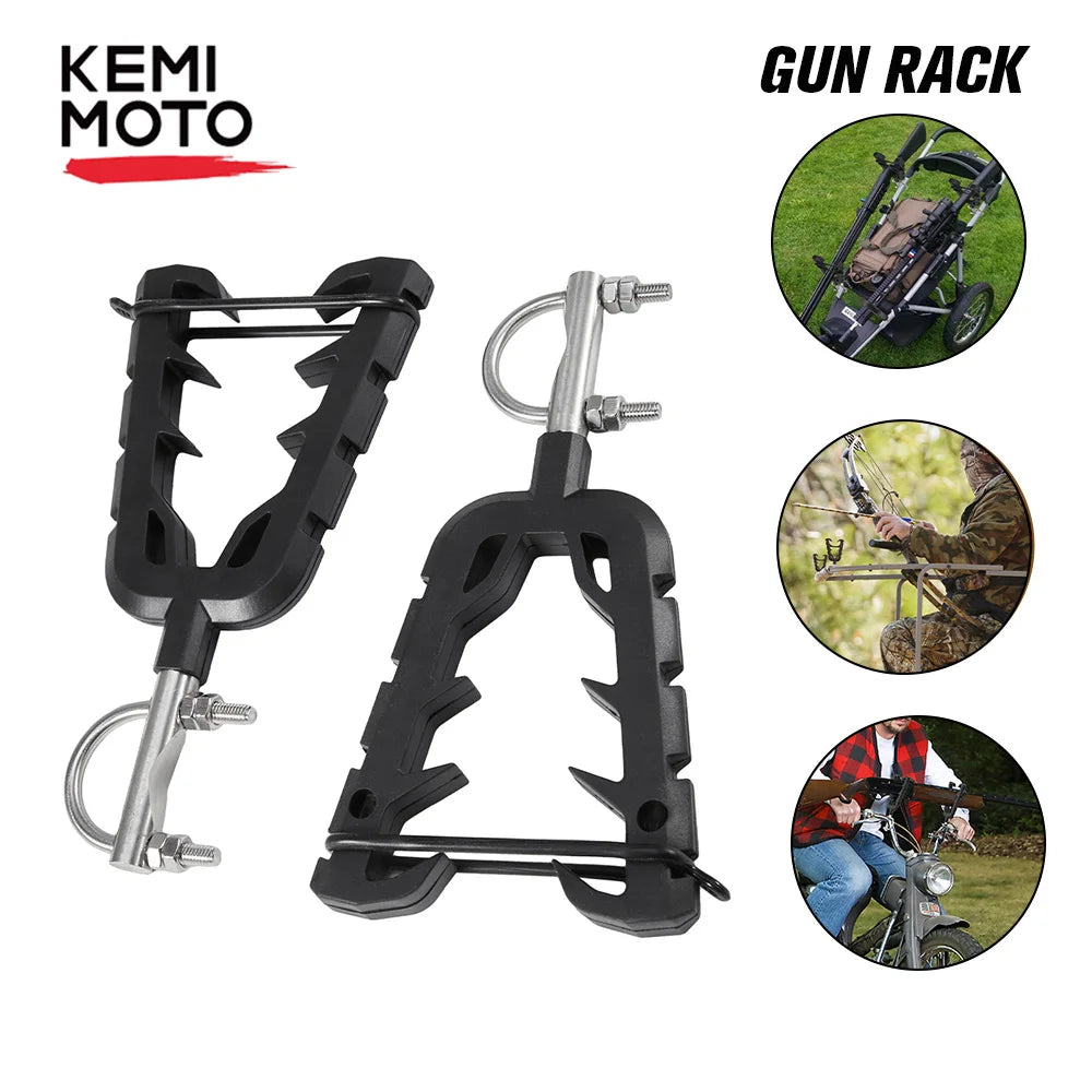 ATV UTV Quad Bike Handle Bar Gun Rack Bow Utility Rack Holder