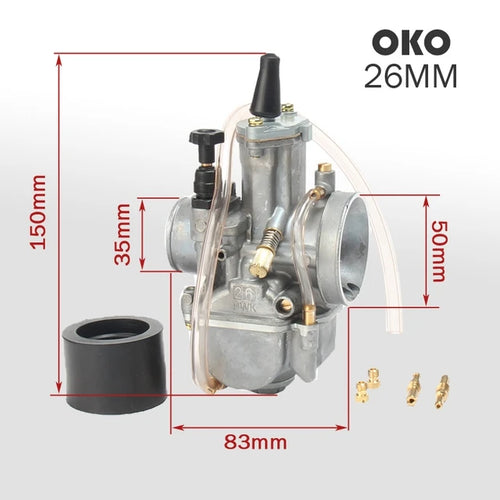 For OKO Dirt Bike ATV DIO JOG 2T 4T Motorcycle Carburetor PWK 21 24 26