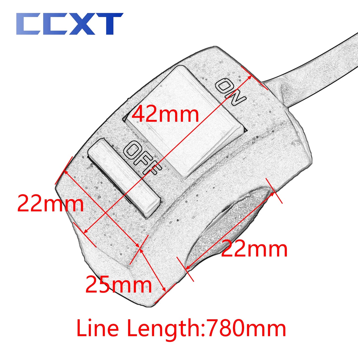 Motorcycle 22mm Handlebar Universal Warning Light ON/OFF Headlight