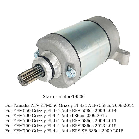 Starter Motor ATV  For Yamaha Grizzly 550 700 Kodiak 700 Replace For