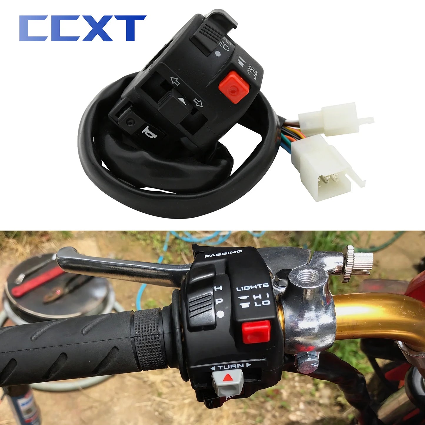 Motorcycle Far Near Light Switch Light Button Turn Signal Horn Switch