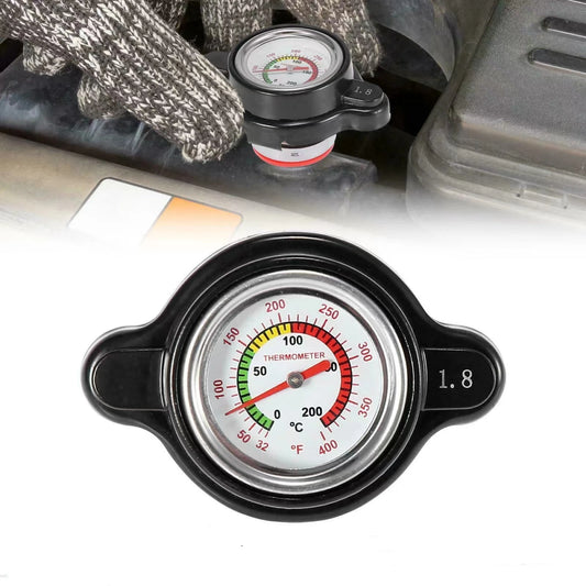 1.8 Bar High Pressure Radiator Cap 25.6Psi With Temperature Gauge For